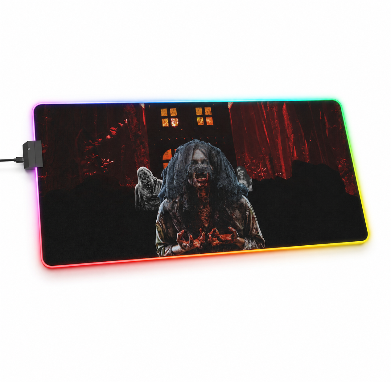 Gaming LED Desk Mat – Undead Uprising