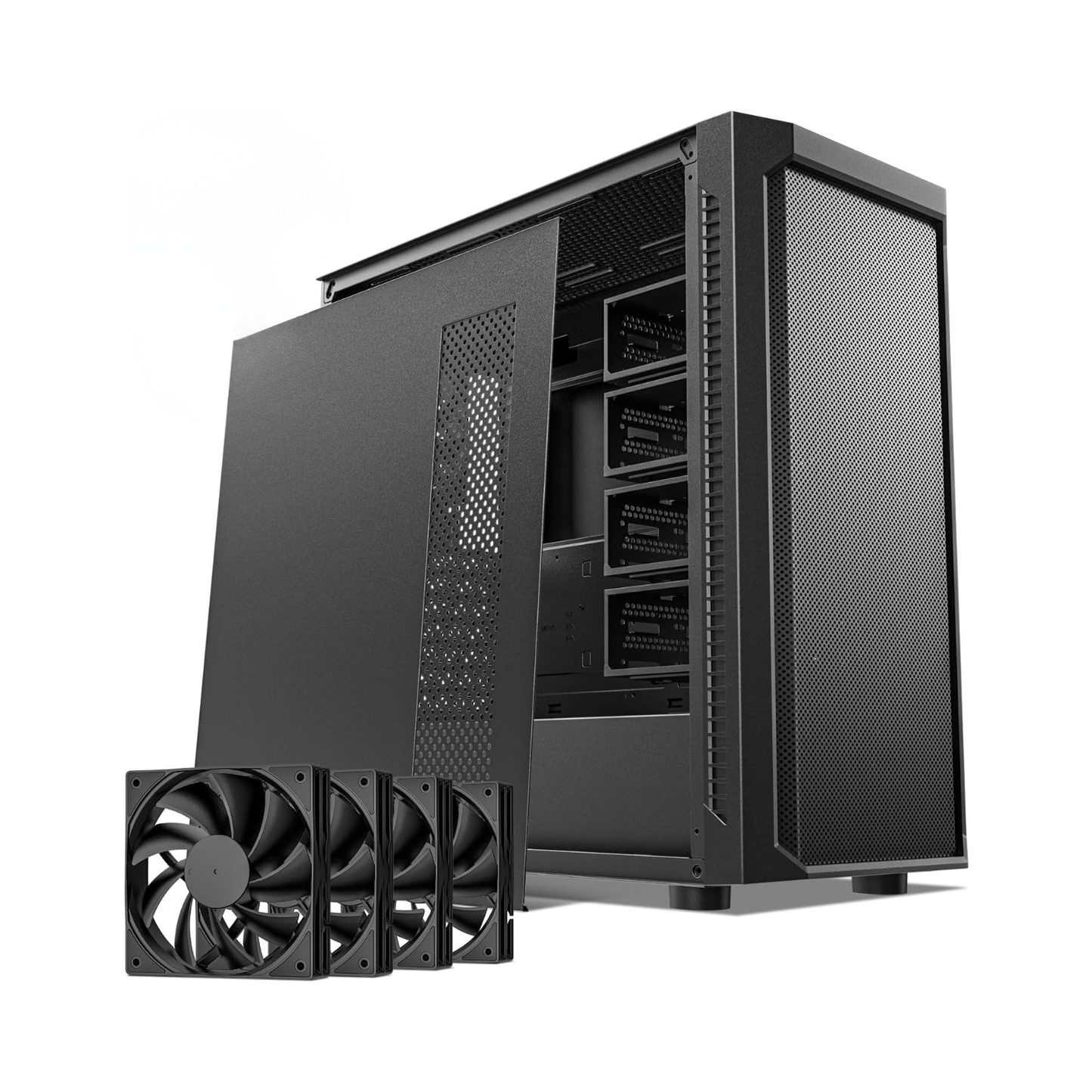 Classico Max Storage Master E-ATX Case - 4x 120mm Fans, 10x 3.5" Drive Bays