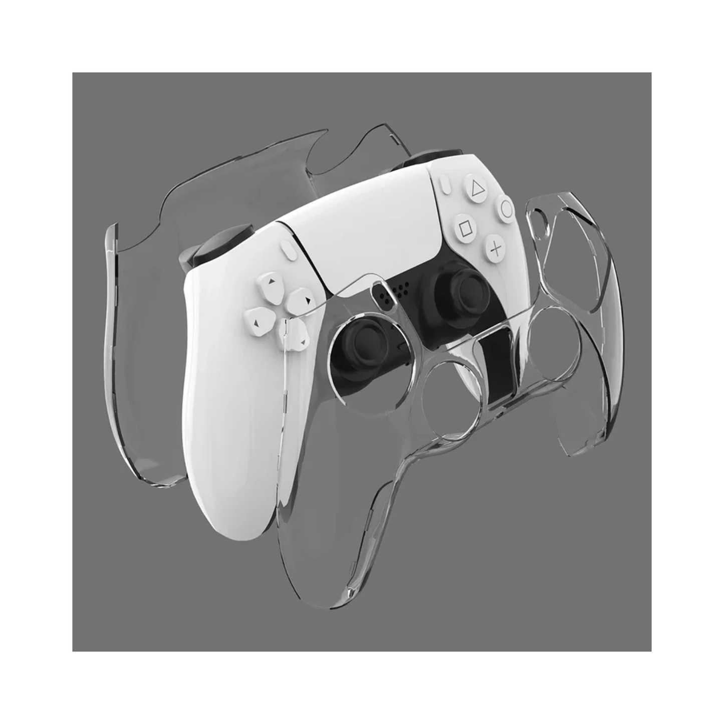 Clear Protective Case for PS5 Controller – Slim Crystal Shell, Dustproof Cover, Easy Snap-On Design