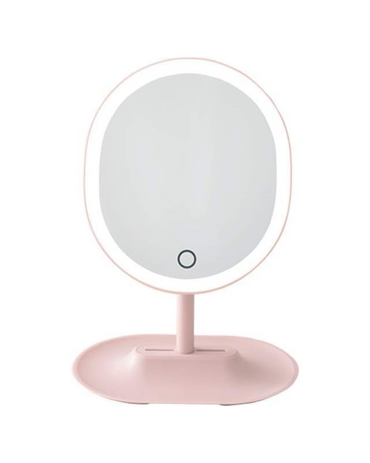 Compact Smart LED Vanity Mirror - Rechargeable Portable Makeup Mirror