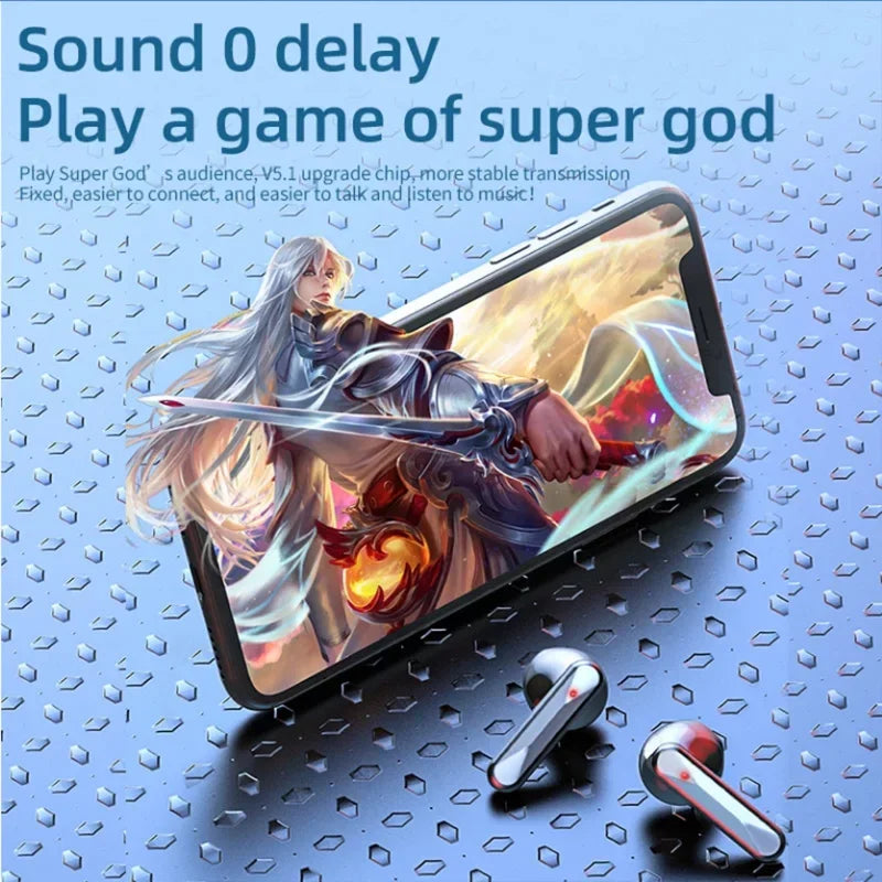 S20 TWS Wireless Bluetooth Earbuds – Noise Cancelling In-Ear Stereo Headphones with Mic, Low Latency Gaming Mode, LED Digital Display Charging Case, Breathing Light, NFC + Voice Control, 15m Range