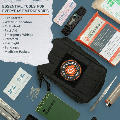 Complete Everyday Carry (EDC) Essential Gear Kit - Portable Survival & Utility Solution