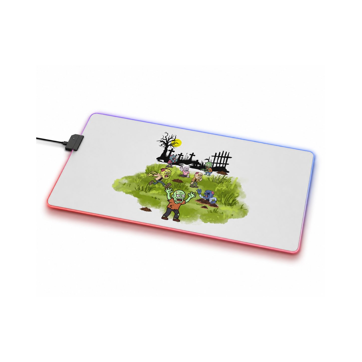 Gaming LED Desk Mat – Graveyard Shift