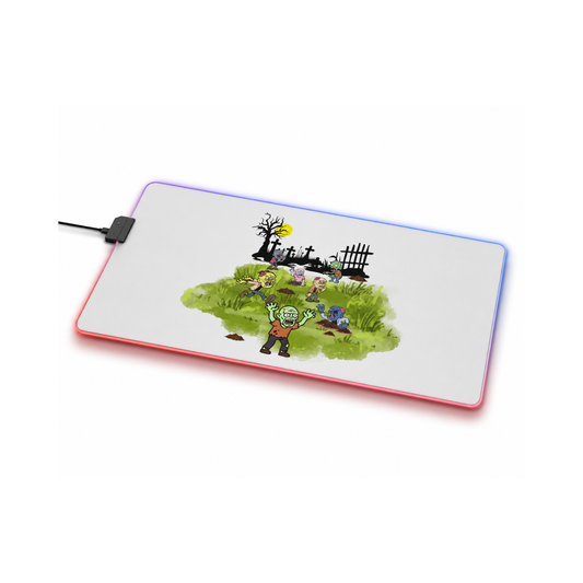 Gaming LED Desk Mat – Graveyard Shift