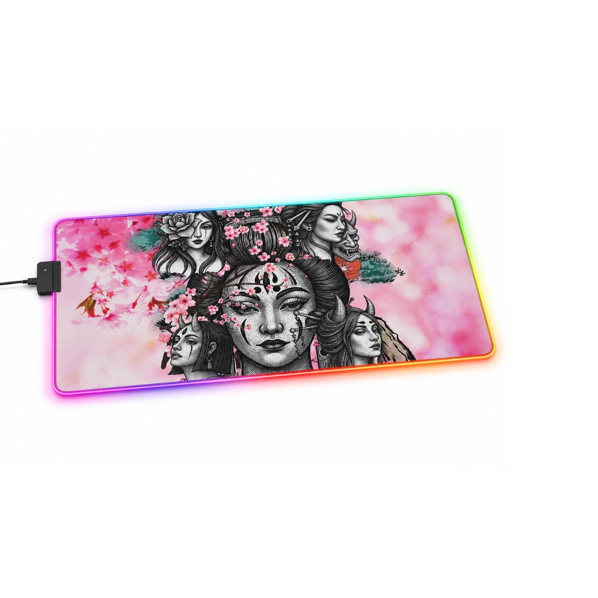 Gaming LED Desk Mat – Blossom & Thorn