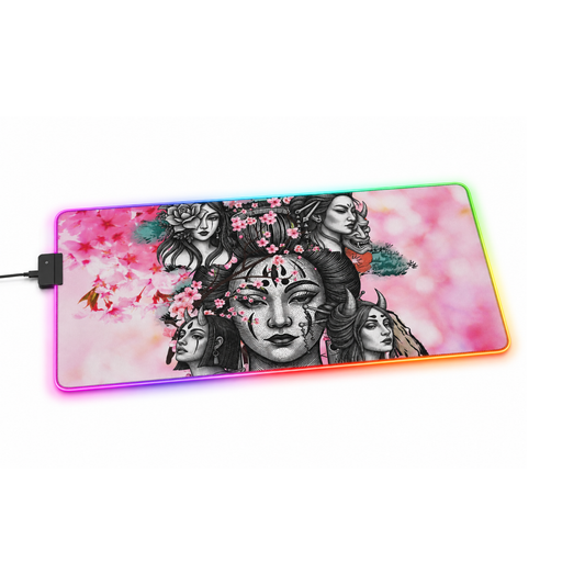 Gaming LED Desk Mat – Blossom & Thorn