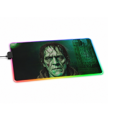 Gaming LED Desk Mat – Stitched in Darkness