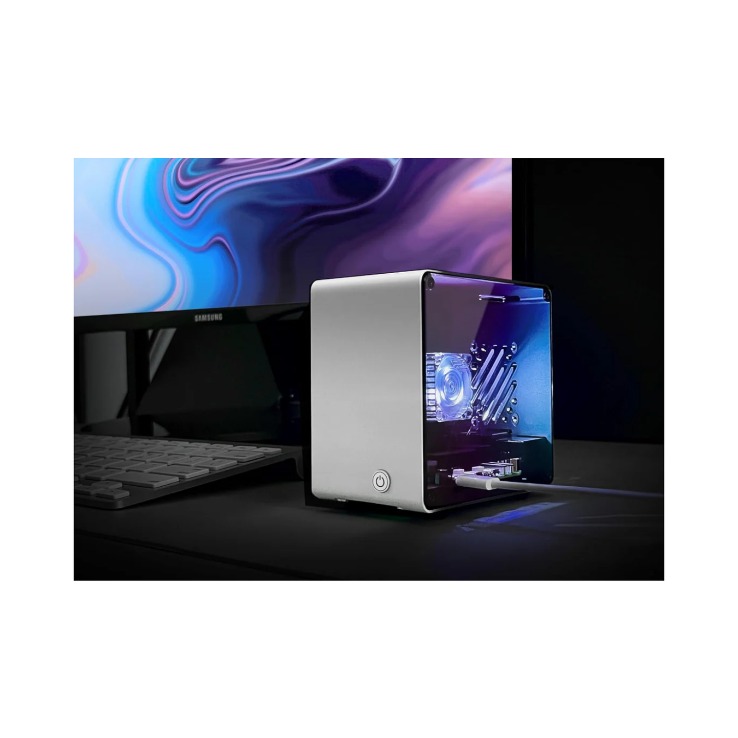 Electrocookie Raspberry Pi 5 Case - Aluminum Mini Tower with Cooling Fan