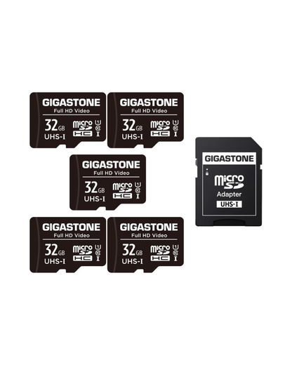 32GB Micro SD Card 5-Pack, Full HD Video, Surveillance Security Cam Action Camera Drone, 90Mb/S Micro SDHC UHS-I U1 C10 Class 10