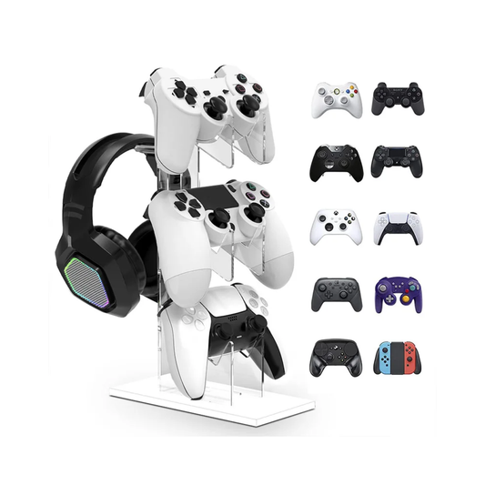 Game Controller Display Stand Earphones Holder for PS5/PS4/Switch Pro/Xbox Joystick Accessories ABS Gaming Stereoscopic Support