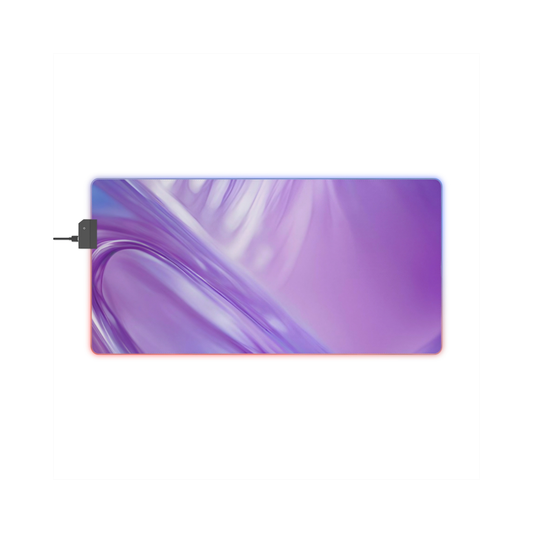 Gaming LED Desk Mat – Lavender Wave