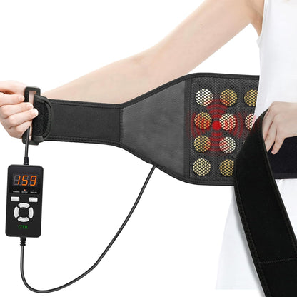 Far Infrared Heating Massage Belt – Adjustable Heat to 159°F, Vibrating Back & Waist Relief