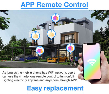 Wi-Fi Smart RGB + White Light Bulb - Alexa/Google Home Compatible - Dimmable, Timer, Color Changing