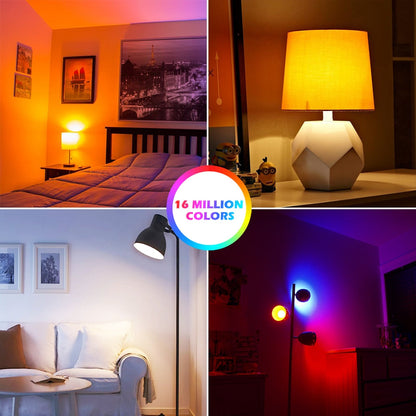 Wi-Fi Smart RGB + White Light Bulb - Alexa/Google Home Compatible - Dimmable, Timer, Color Changing