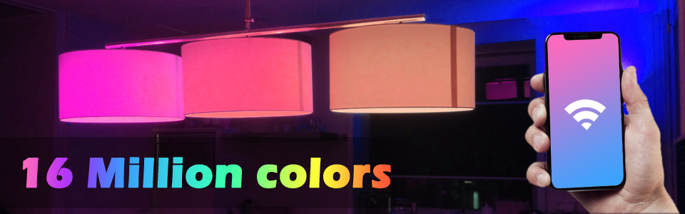 Wi-Fi Smart RGB + White Light Bulb - Alexa/Google Home Compatible - Dimmable, Timer, Color Changing