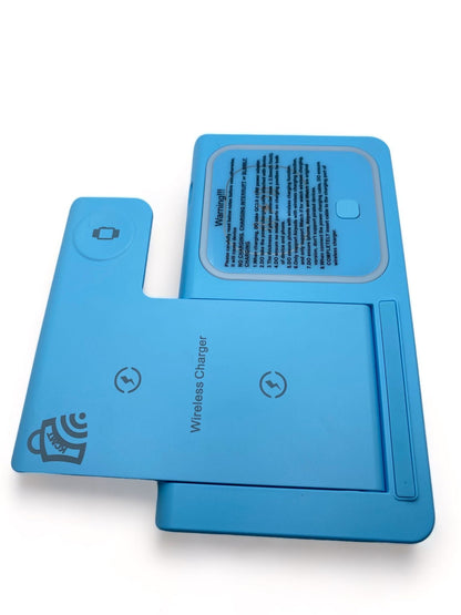 Cargador inalámbrico plegable 3 en 1: estación de carga rápida para múltiples dispositivos