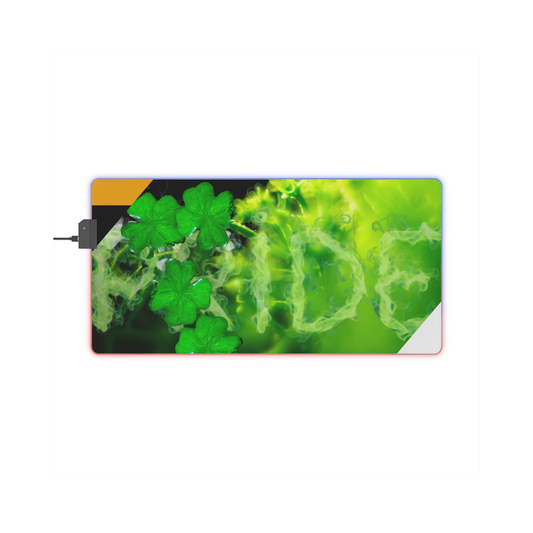 LED Desk Mat – Lucky Clover Smoke