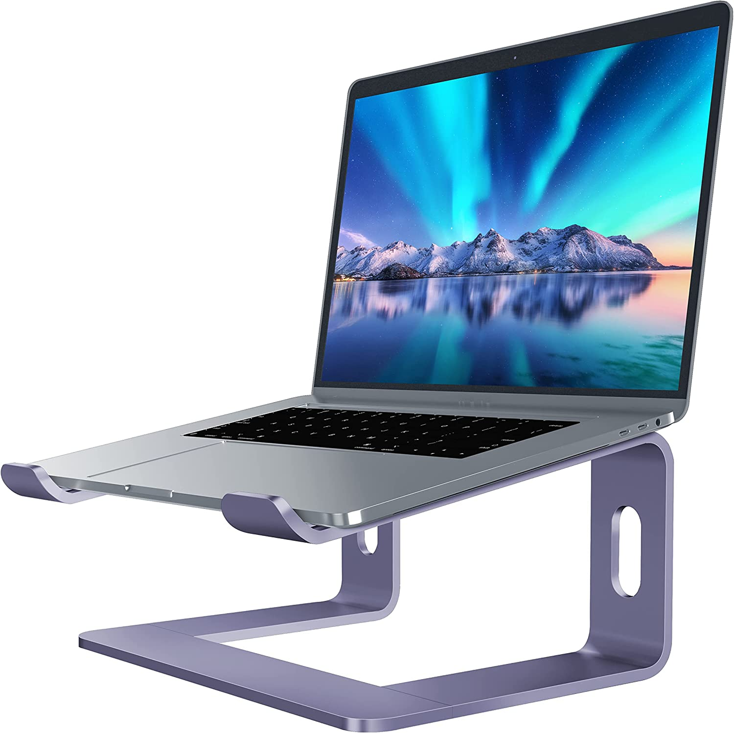 SOUNDANCE Ergonomic Aluminum Laptop Stand (LS1) – Fits 10" to 15.6" Laptops, 6" Eye-Level Lift, Detachable Portable Design, Ventilated Cooling, Non-Slip Rubber Grip, Desk Organizer