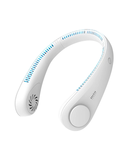 Portable Neck Fan - Bladeless Rechargeable Wearable Cooler with 3 Wind Speeds