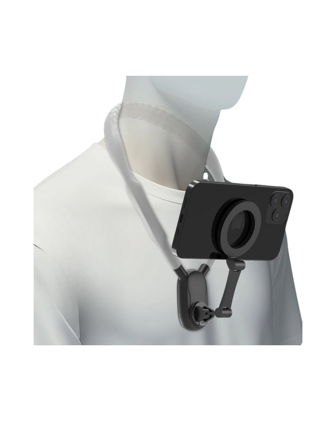 Magnetic Neck Phone Mount - POV/Vlog Hands-Free Holder for iPhone & Android