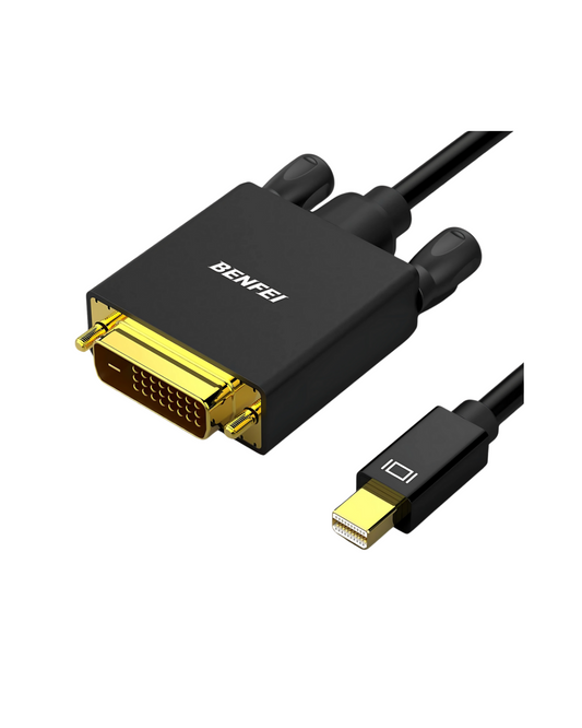 Mini DisplayPort to DVI Cable (6ft) - Gold-Plated for MacBook/Surface Pro