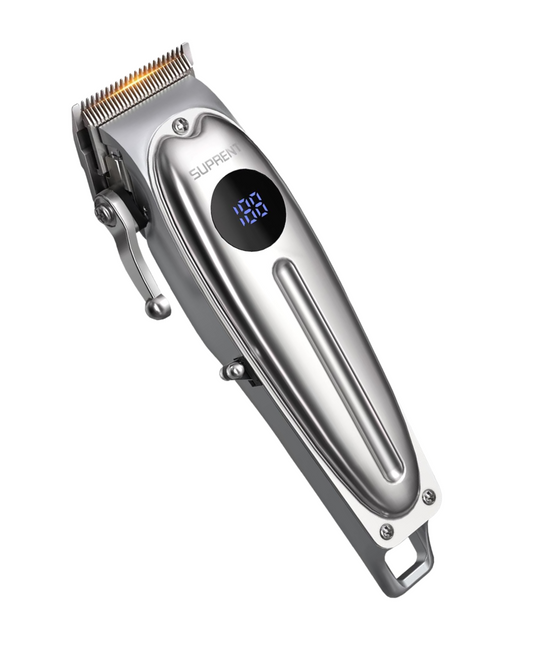 Professional Cordless Hair Clipper Kit - LED Display, Rechargeable Trimmer