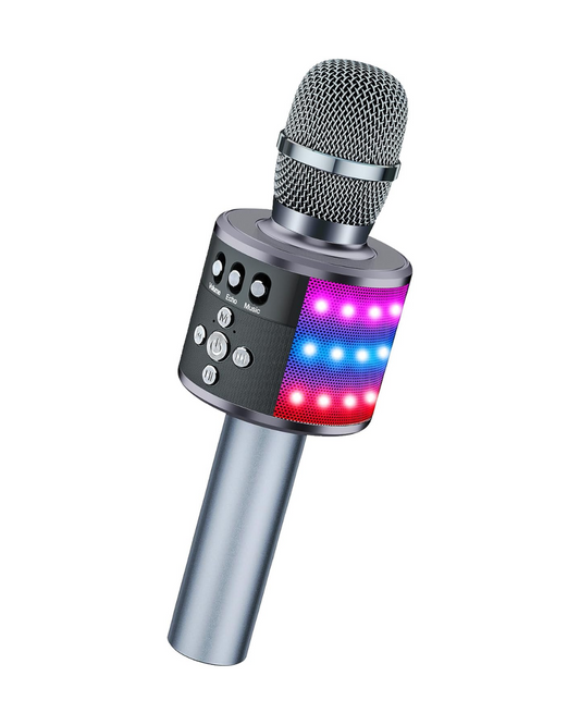 Q78 Bluetooth Karaoke Microphone - Disco Lights, Echo Effect, Portable Speaker