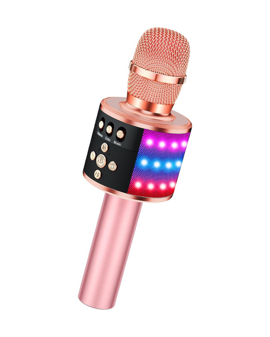 Q78 Bluetooth Karaoke Microphone - Disco Lights, Echo Effect, Portable Speaker
