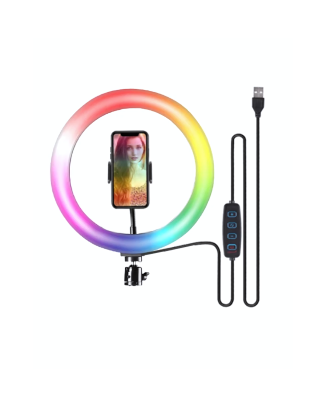 RGB Ring Light with Remote Control - Smartphone Video & Photography Lighting