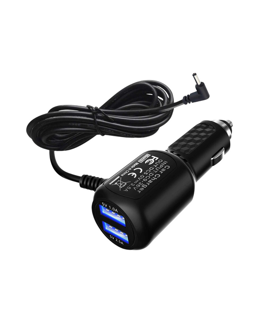 Radar Detector Power Cord - 6.5ft with Dual USB Charger for Multiple Brands