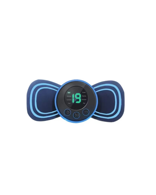 Remote Control EMS Neck Massager - Mini Cervical Stimulator with Gel Pad