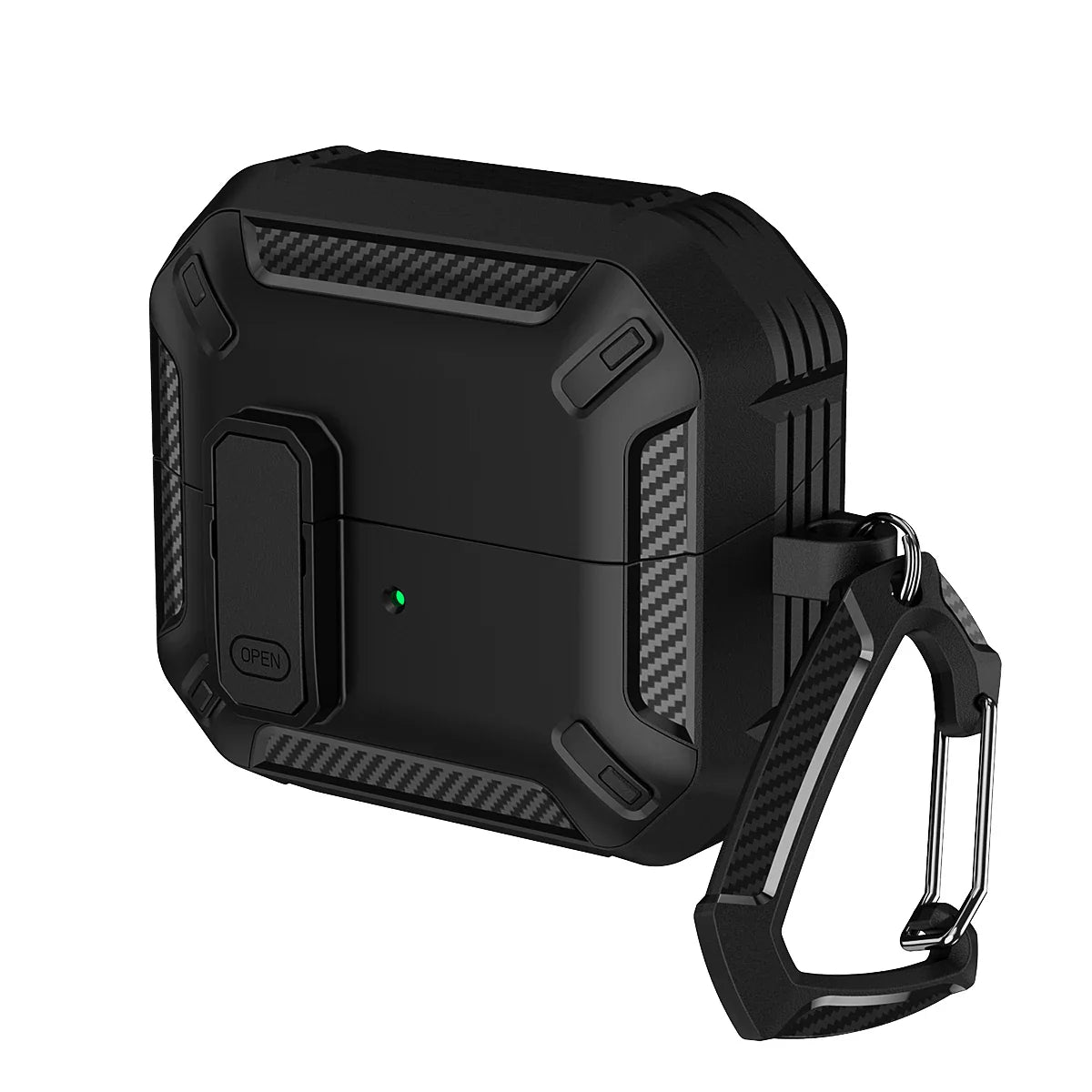 Carbon Fiber Switch Case Cover for Samsung Galaxy Buds 3/Buds 3 Pro – Hard Shell Protection, Secure Lock, Includes Cleaning Kit