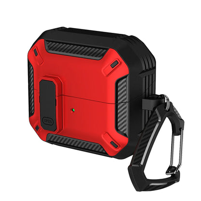 Carbon Fiber Switch Case Cover for Samsung Galaxy Buds 3/Buds 3 Pro – Hard Shell Protection, Secure Lock, Includes Cleaning Kit