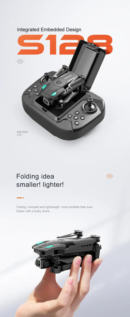 S128 Mini Drone - 4K Professional HD Camera, Triple Battery, 2024 Model