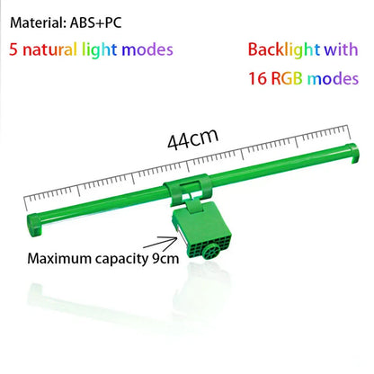 RGB Monitor Light Bar – Upgraded Wide Clamp (9cm), Touch Dimming, LED Desk & Gaming Lamp