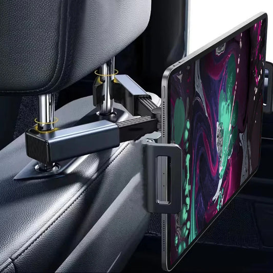 Car Back Seat Headrest Phone Holder Stretchable Tablet Stand Rear Pillow Adjustment Bracket for 4.7-12.9 Inch Ipad Pro Air Mini