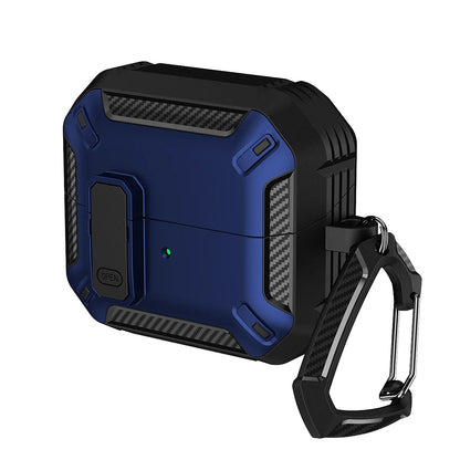 Carbon Fiber Switch Case Cover for Samsung Galaxy Buds 3/Buds 3 Pro – Hard Shell Protection, Secure Lock, Includes Cleaning Kit