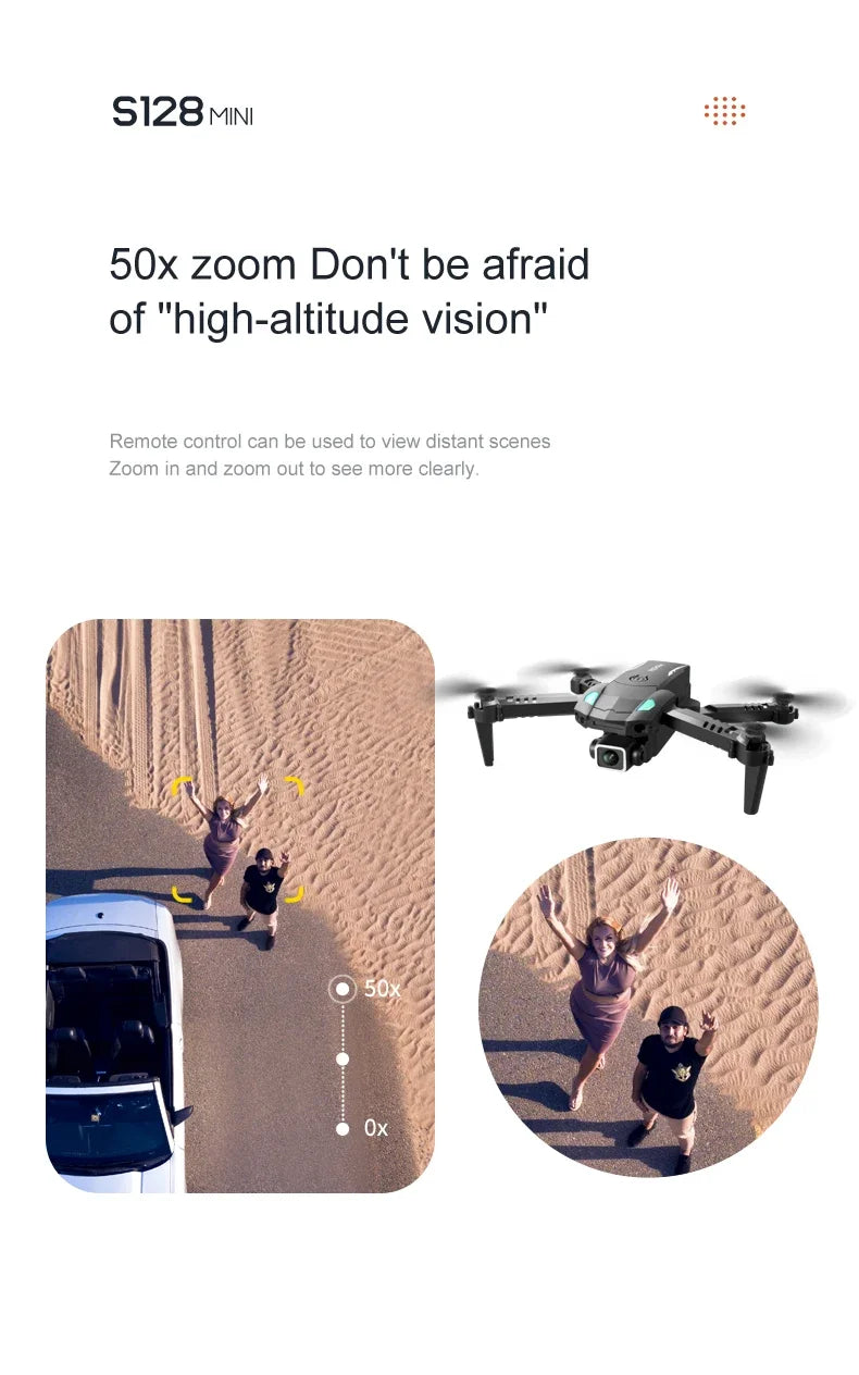 S128 Mini Drone - 4K Professional HD Camera, Triple Battery, 2024 Model