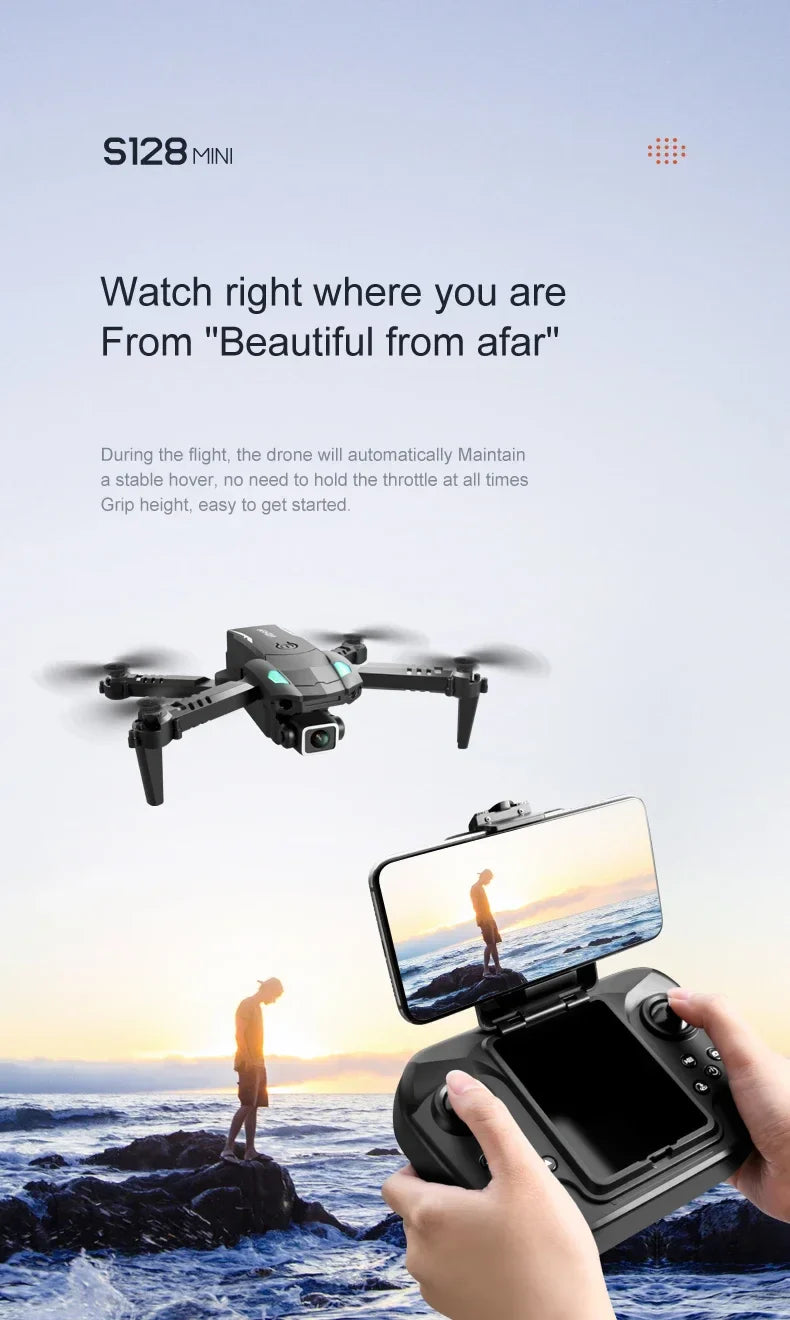 S128 Mini Drone - 4K Professional HD Camera, Triple Battery, 2024 Model