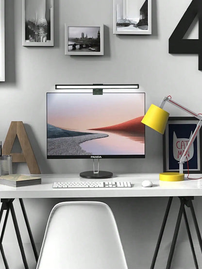 RGB Monitor Light Bar – Upgraded Wide Clamp (9cm), Touch Dimming, LED Desk & Gaming Lamp