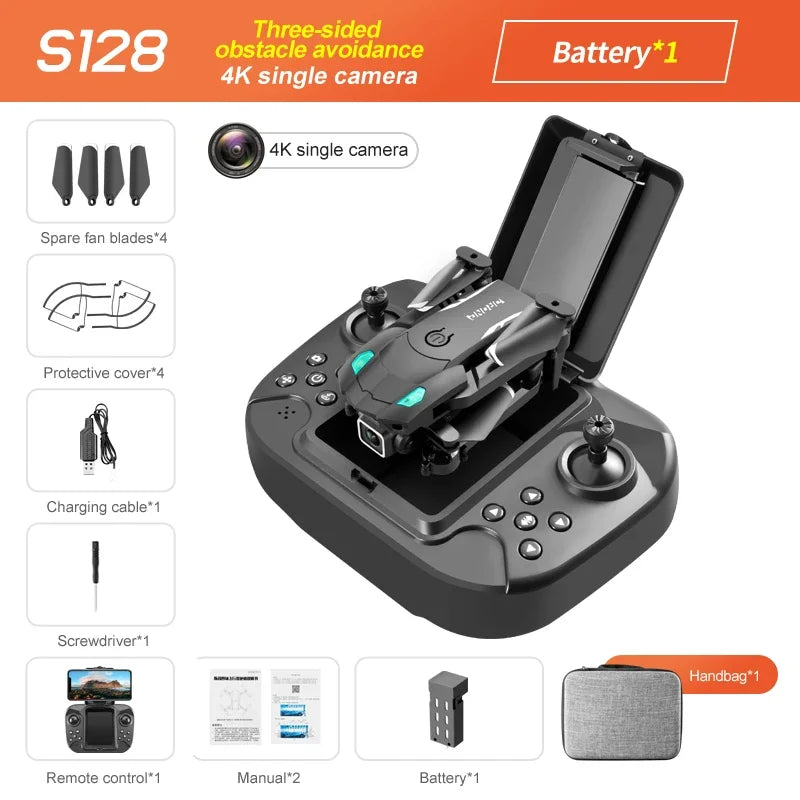 S128 Mini Drone - 4K Professional HD Camera, Triple Battery, 2024 Model