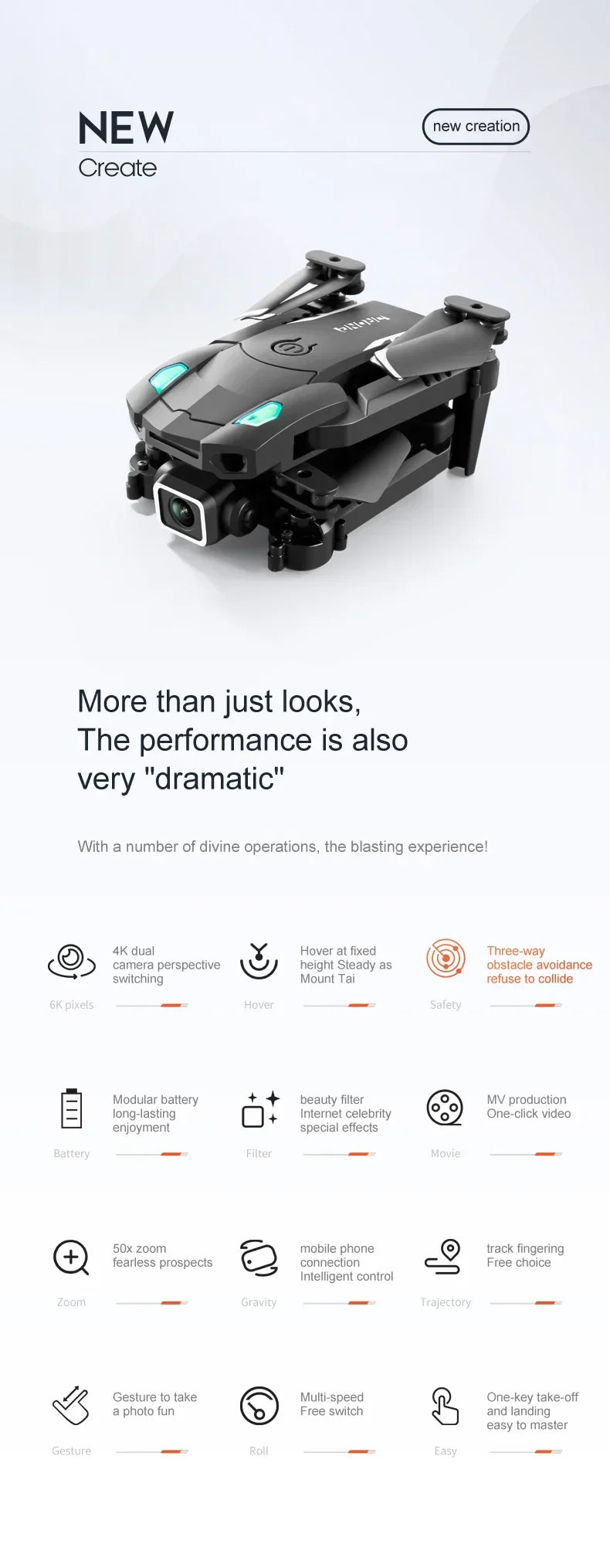 S128 Mini Drone - 4K Professional HD Camera, Triple Battery, 2024 Model