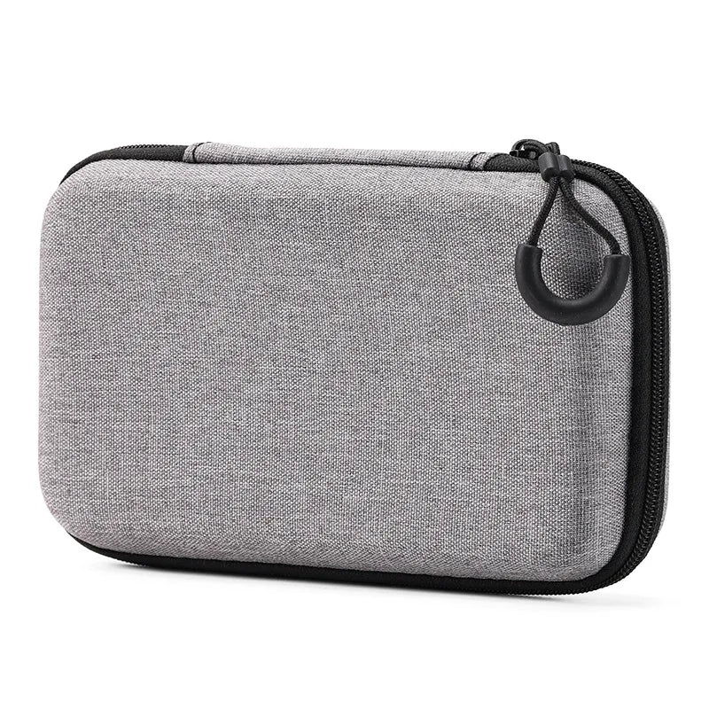 Portable Leather Earphone Case – Shockproof Hard Shell Storage Bag, Slim & Stylish Protection