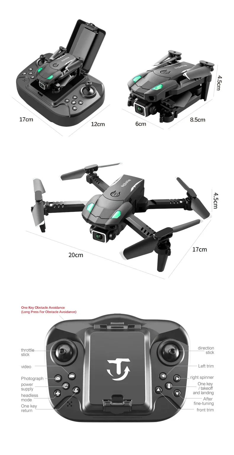 S128 Mini Drone - 4K Professional HD Camera, Triple Battery, 2024 Model