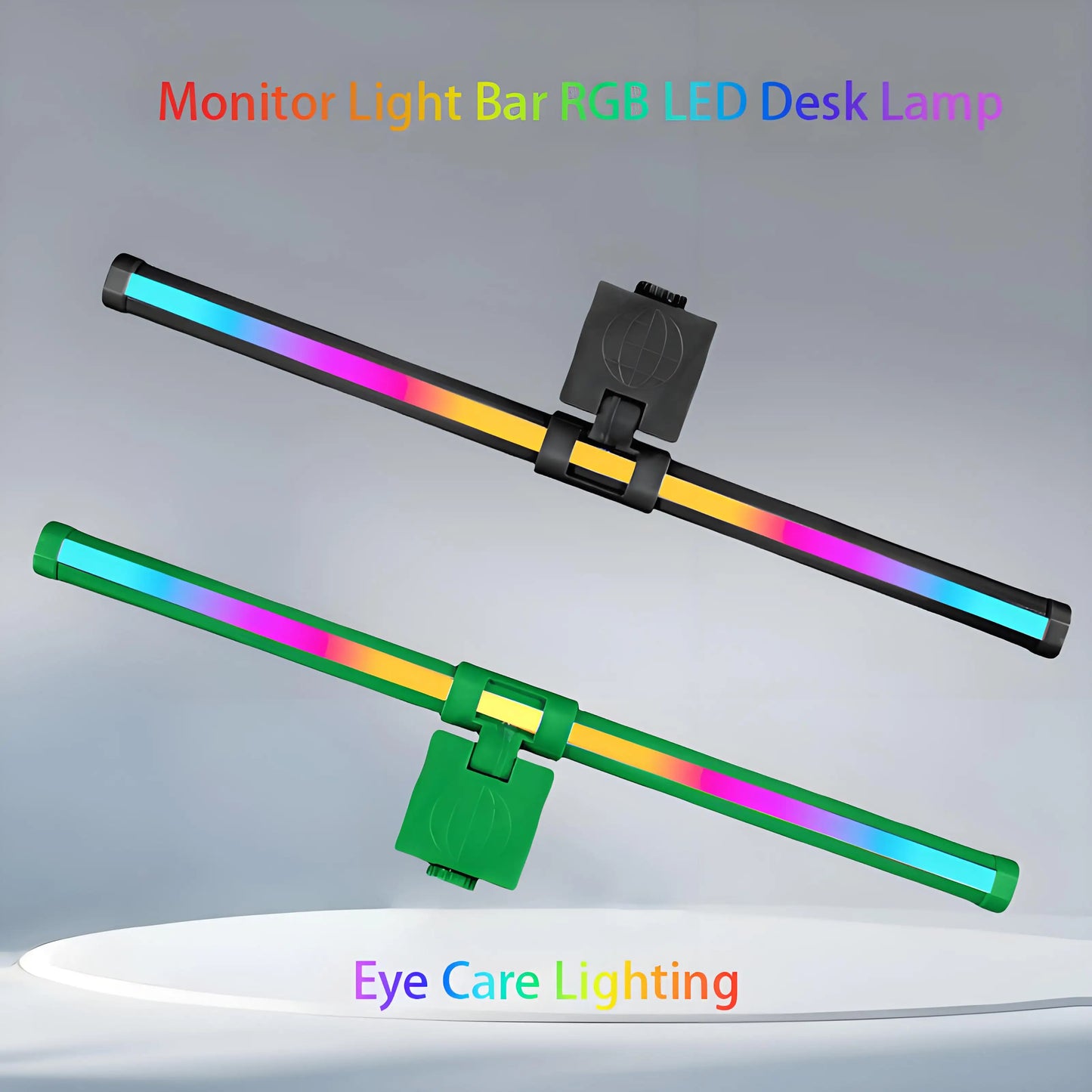 RGB Monitor Light Bar – Upgraded Wide Clamp (9cm), Touch Dimming, LED Desk & Gaming Lamp