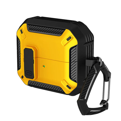 Carbon Fiber Switch Case Cover for Samsung Galaxy Buds 3/Buds 3 Pro – Hard Shell Protection, Secure Lock, Includes Cleaning Kit