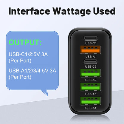 USB Wall Charger – 6-Port Fast Charging