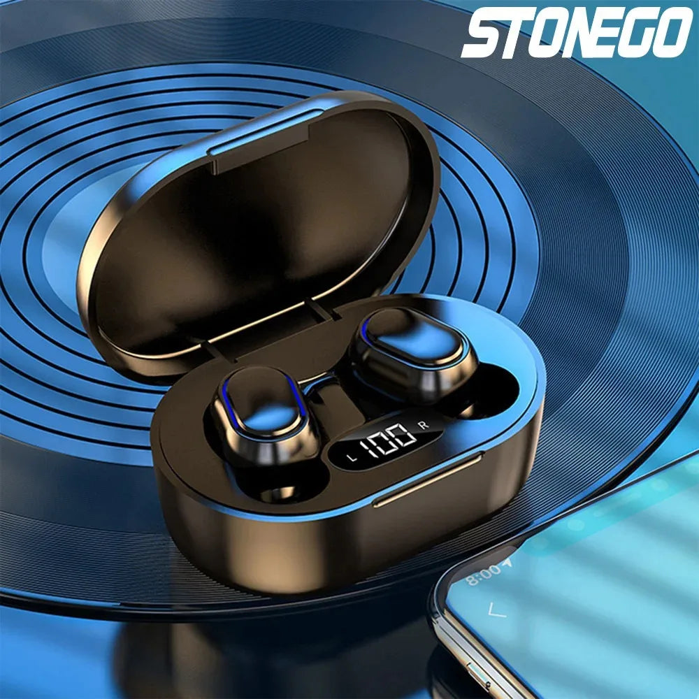 STONEGO Bluetooth 5.1 True Wireless Earbuds – Active Noise Cancelling, IPX5 Waterproof In-Ear Headphones, Built-In Mic, One-Step Pairing, LED Battery Display, 4H Playtime (10H with Case), For Gaming & Mobile