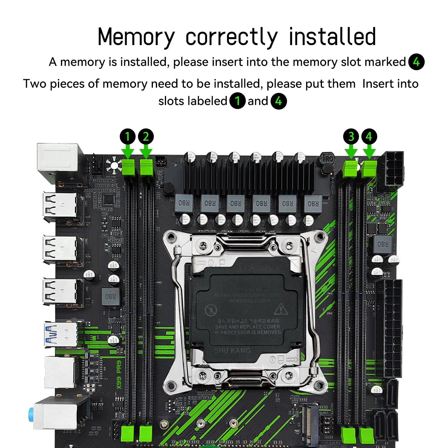 X99 PR9-H Motherboard Optional Xeon E5 2640 V4 LGA 2011-3 CPU Kit Set 16GB DDR4 Memory RAM NVME M.2