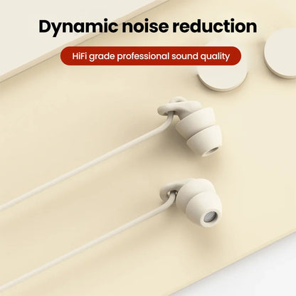 olaf Soft Silicone Wired In-Ear Earphones – 3.5mm Jack, Sleep-Friendly Comfort Fit, Built-In Mic, In-Line Controls, 1.2m Cable, Water-Resistant, CE/FCC/RoHS